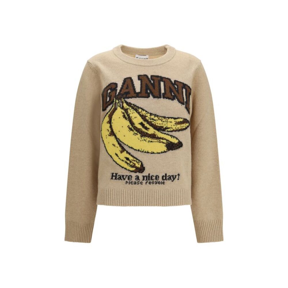 Ganni Women Wool Graphic Sweater